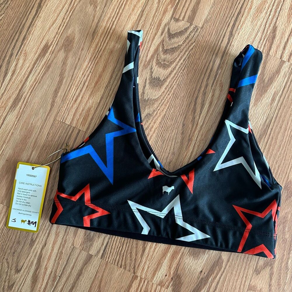 Stars Sports Bra - sz Sm - Goldsheep - Picture 2 of 5